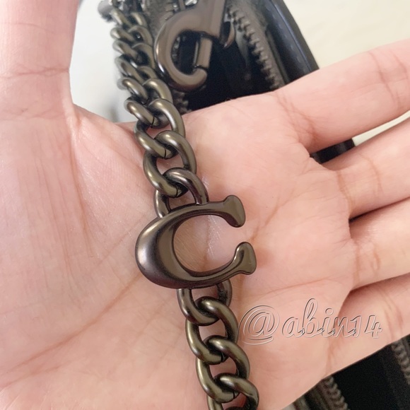 NWT Coach Signature Chain Leather Crossbody Bag - Picture 3 of 14